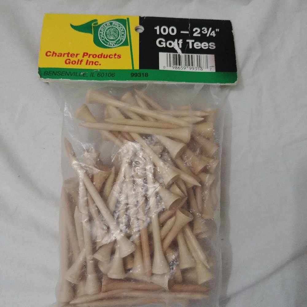 100 Charter Golf Inc. Pro Slim Wood Golf Tees USA